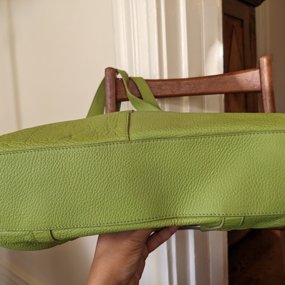 Y2K Claudia Firenze Genuine Leather Lime Green Purse - Picture 10 of 10